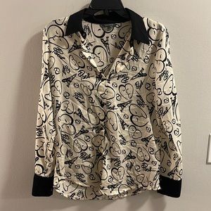 Paris themed blouse